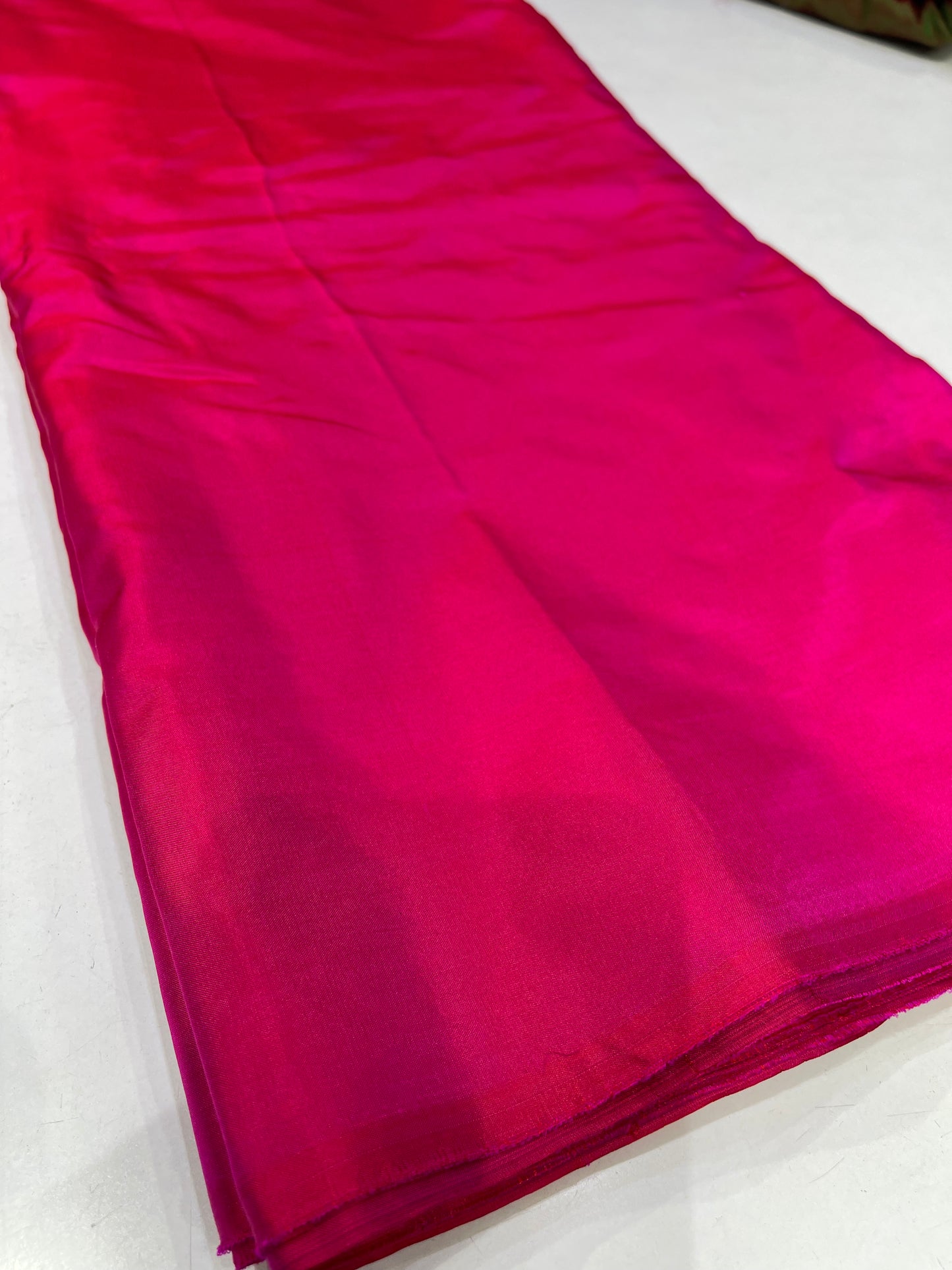 Pure Silk Yarn Dyed Fabric – Solid Hot Pink Shade | Premium Natural Silk