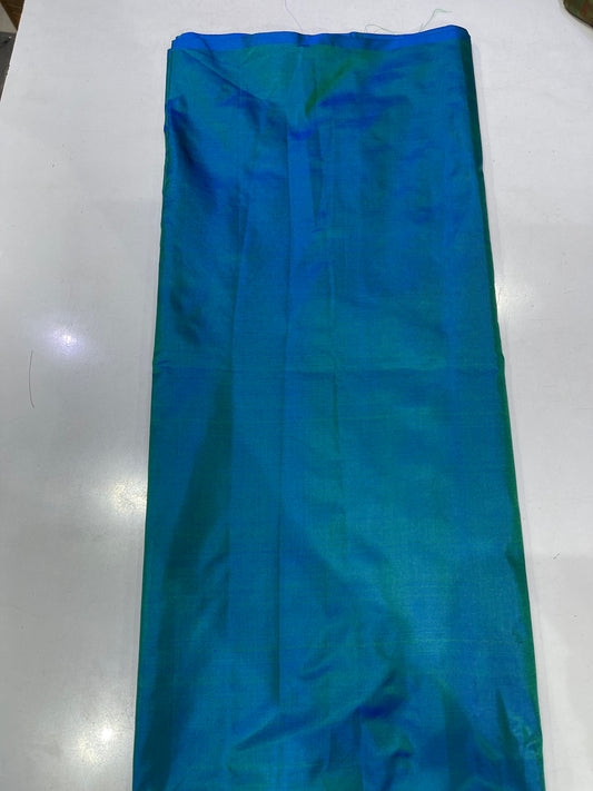 Pure Silk Yarn Dyed Fabric – Ocean Blue & Teal Dual Tone