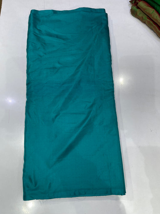 Pure Silk Yarn Dyed Fabric – Elegant Teal Green Solid Silk