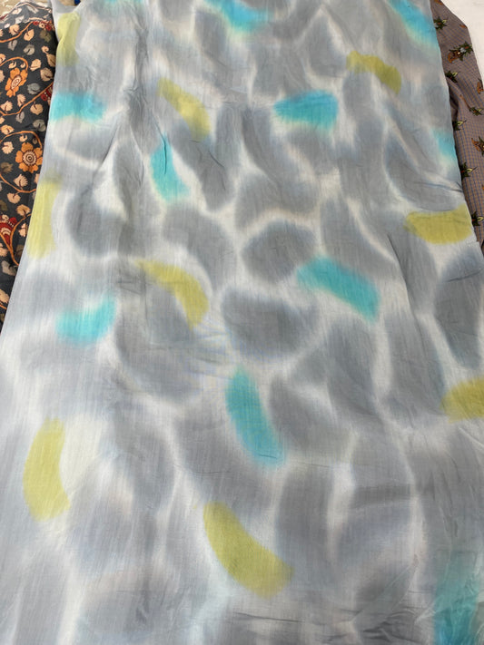 Premium Viscose Muslin Digital Print Fabric – Abstract Pastel Design