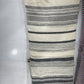 Pure Handloom Cotton Khadi Striped Fabric – Off White & Black Handwoven Soft Breathable Cotton