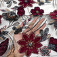 Premium 3D Floral Embroidered Sequin Net Fabric – Designer Floral Collection