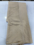 Pure Handloom Cotton Khadi Striped Fabric – Off White & Mustard Yellow Handwoven Soft Breathable Cotton