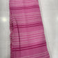 Pure Handloom Cotton Khadi Striped Fabric – Pink & White Handwoven Soft Breathable Cotton Textile