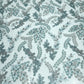 Luxury Aqua Blue & Silver Hand-Beaded Embroidered Net Fabric | Bridal & Couture Lace