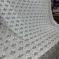Premium White Crystal & Pearl Embroidered Net Fabric