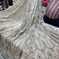 Silk Tissue Embroidery Fabric with Intricate Sequin & Stone Work