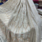 Silk Tissue Embroidery Fabric with Intricate Sequin & Stone Work