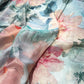 Luxury Aqua Blue Floral Shimmer Tissue Fabric