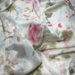 Elegant Pearl White Floral Shimmer Tissue Fabric