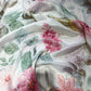Elegant Pearl White Floral Shimmer Tissue Fabric