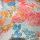 Pastel Bloom Shimmer Tissue Fabric – Multicolor Floral Metallic Print
