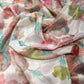 Blush Garden Shimmer Tissue Fabric – Pastel Floral Metallic Designer Fabric