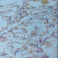 Designer Net Embroidery Fabric – Pastel Blue with Heavy Beads & Sequin Work