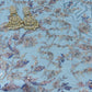 Designer Net Embroidery Fabric – Pastel Blue with Heavy Beads & Sequin Work