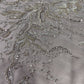 Luxury Net Embroidery Fabric – Silver Champagne Beaded Bridal Net