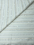 Dupion Embroidery Fabric in Off-White with Mirror & Thread Work