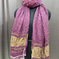 Pure Bandhani Dupatta – Mauve Purple with Gold Zari Border