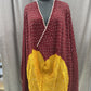 Pure Bandhani Dupatta in Maroon & Mustard with Traditional Tie-Dye Work