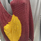 Pure Bandhani Dupatta in Maroon & Mustard with Traditional Tie-Dye Work