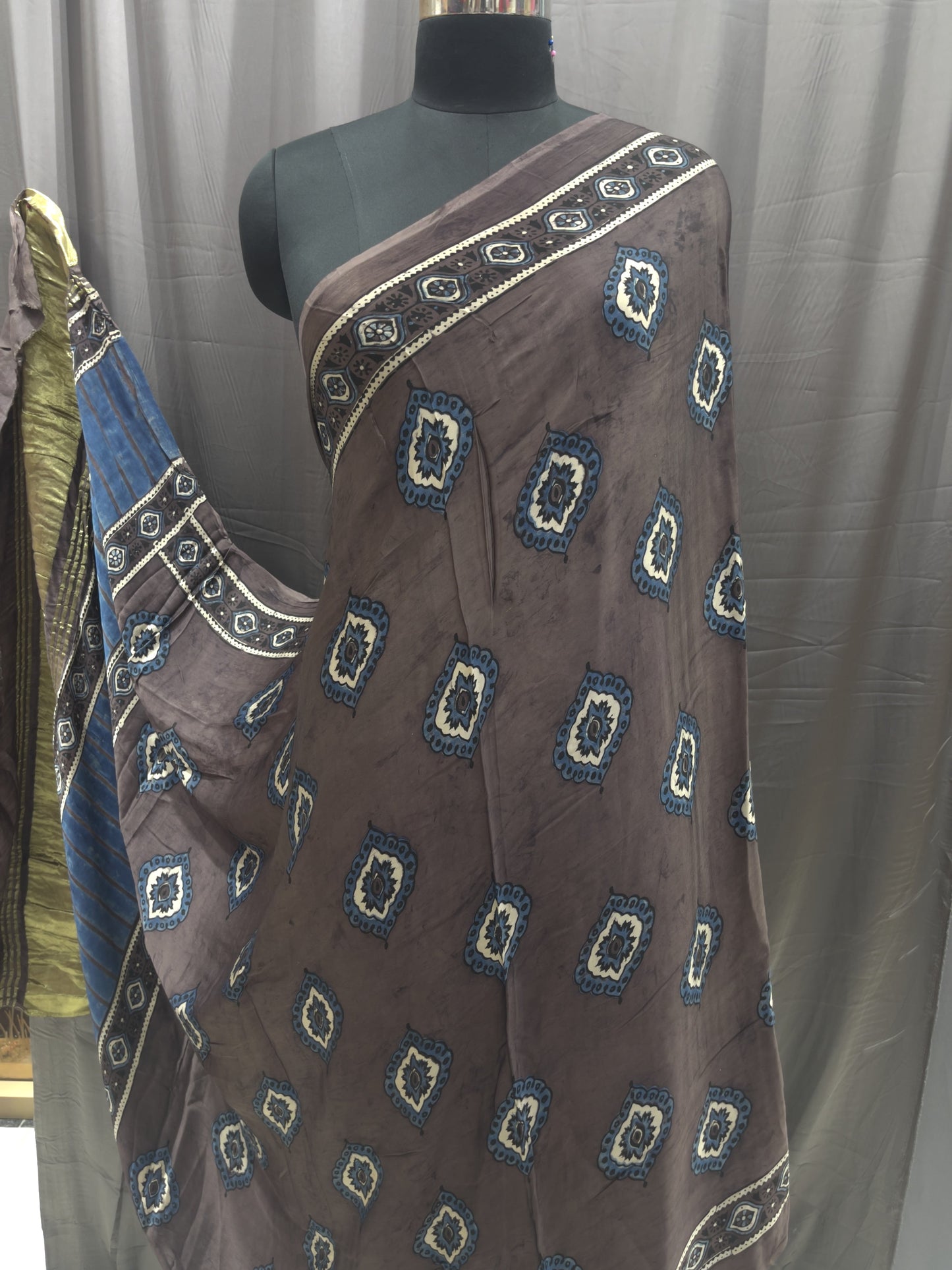 Printed Modal Satin Dupatta with Contrast Border & Subtle Sheen