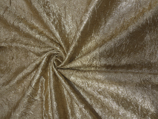 Imported Crushed Metallic Fabric – Champagne Gold Luxury Finish