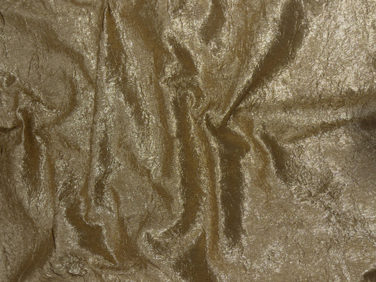 Imported Crushed Metallic Fabric – Champagne Gold Luxury Finish