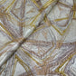 Luxury Imported Abstract Metallic Shimmer Fabric – Ivory Gold & Rose Gold Designer Party Wear Material