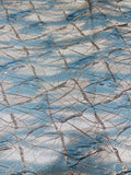 Imported Sky Blue Metallic Abstract Jacquard Fabric