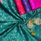 Pure Silk Brocade Fabric with Traditional Zari Motifs
