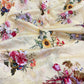 Pure Chanderi Digital Floral Print Fabric – Soft Cream Yellow Elegance