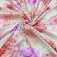 Pure Chanderi Floral Print Fabric – Pastel Designer Wear Material