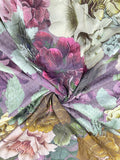 Pure Chanderi Floral Digital Print Fabric – Lightweight & Elegant