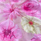 Pure Chanderi Floral Print Fabric – Soft Pink Designer Material