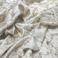 Elegant Silk Tissue Fabric with Delicate Floral Embroidery