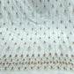 White Sheer Net Fabric with Gold & Silver Embroidery & Sequin Border