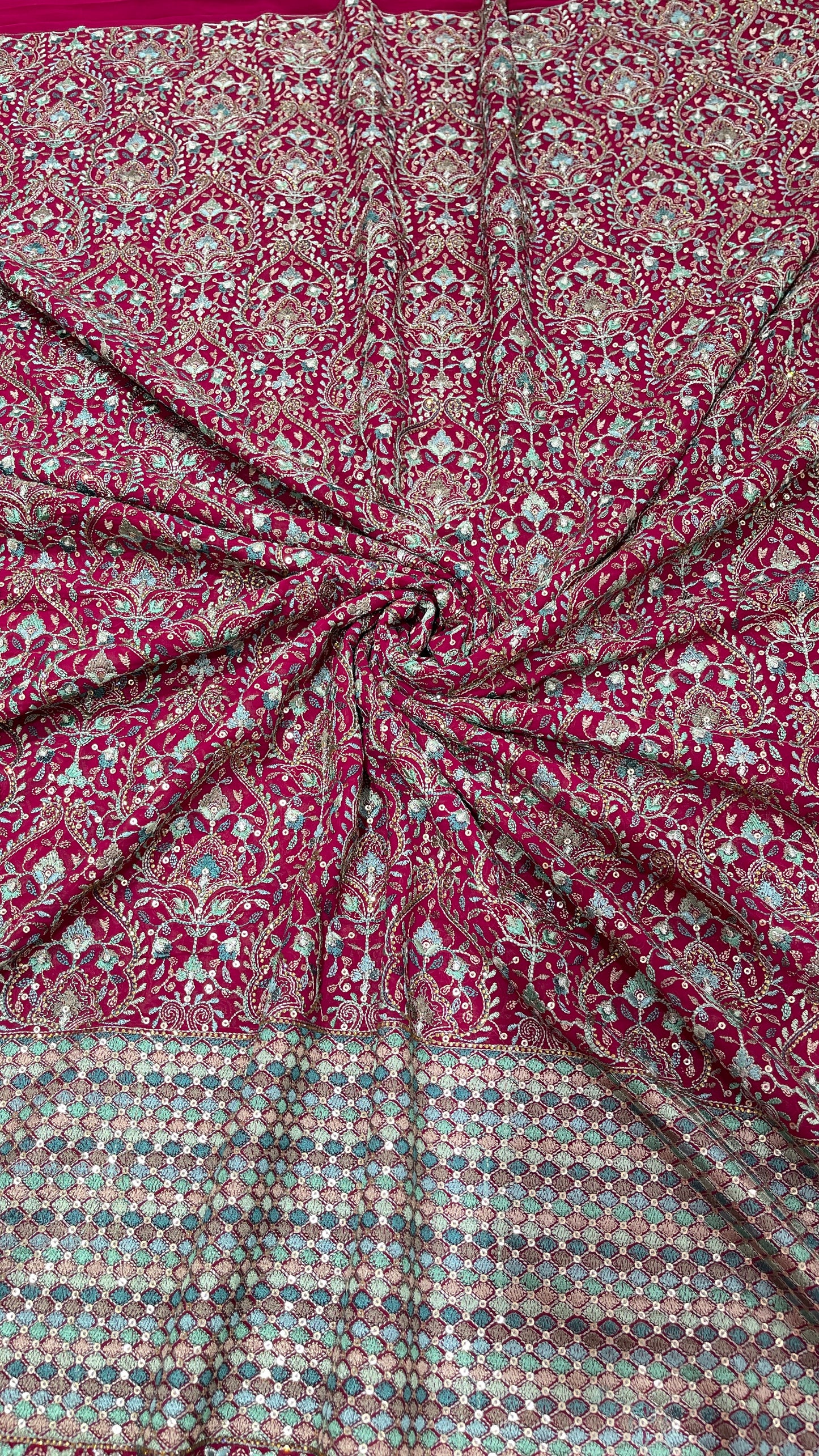 Premium Georgette Embroidery Fabric for Men’s Kurta – Festive & Wedding Wear