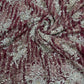 Dusty Lavender Net Fabric with Champagne Gold Floral Embroidery