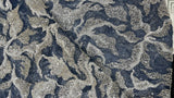 Luxury Silver & White Sequins Embroidered Net Fabric - Designer Collection