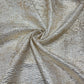 Luxury Imported Ivory Gold Textured Shimmer Fabric – Premium Designer Party Wear Material