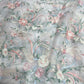 Pastel Bird & Floral Embroidered Organza Fabric – Designer Sheer Organza for Couture & Occasion Wear