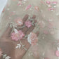 Premium Organza Embroidery Fabric – Pastel Floral Scattered Design