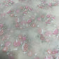 Premium Organza Embroidery Fabric – Pastel Floral Scattered Design