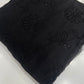 Black Organza Cut Dana Embroidered Fabric – Floral Sequin Work for Designer Wear