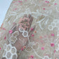 Premium Organza Embroidery Fabric – Blush Floral Sheer Designer Collection