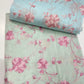 Chanderi Silk Embroidered Fabric – Elegant Pastel Floral Vine Designer Material