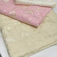 Chanderi Silk Embroidered Fabric – Elegant Pastel Floral & Bird Motif Luxury Weave