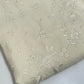 Powder Blue Linen Embroidered Fabric with Ivory Floral Threadwork