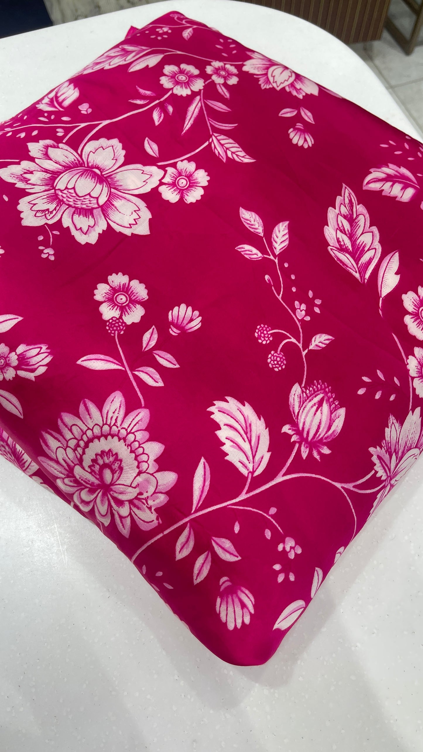 Modal Satin Floral Printed Fabric – Ultra Soft Luxury Dress & Kurti Material
