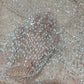 Luxury Hand-Embellished Net Embroidery Fabric with Sequins & Beadwork